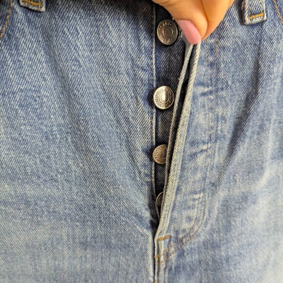 Levi's | Medium Wash Ribcage Straight Leg Jeans Size 27 - Picture 8 of 10